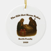 クリスマスを決して消さない贈り物 セラミックオーナメント (正面)