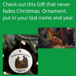 クリスマスを決して消さない贈り物 セラミックオーナメント