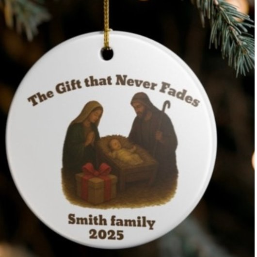 クリスマスを決して消さない贈り物 セラミックオーナメント