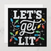 クリスマスを満喫しよう！サンタ帽のイルミネーションを飲みながら  シーズンカード (正面/裏面)