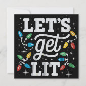 クリスマスを満喫しよう！サンタ帽を被って飲もう クリスマスライト シーズンカード (正面)