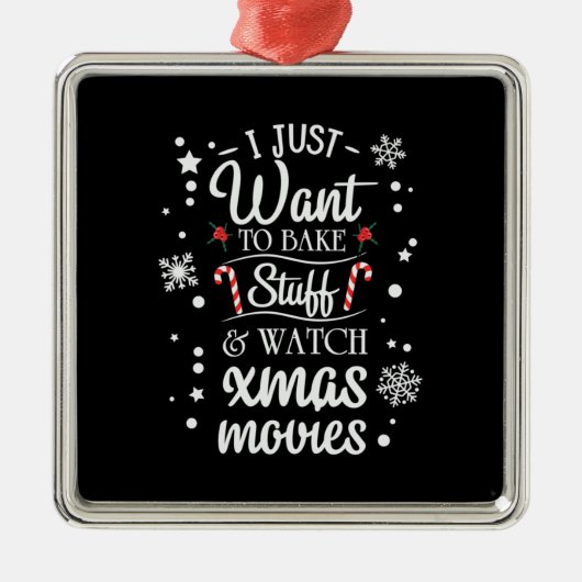 クリスマスを焼きたい メタルオーナメント (正面)