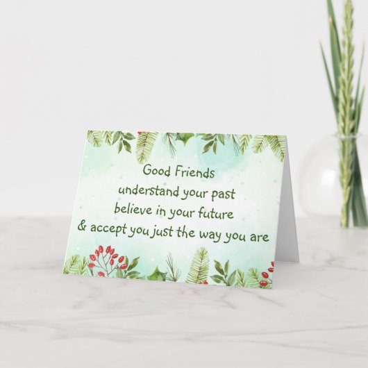 クリスマスを理解する良感動的友 カード (正面)