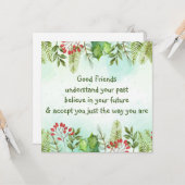 クリスマスを理解する良感動的友 カード (正面/裏面インサイチュ)