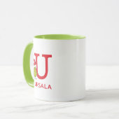 クリスマスを盗むインチ |名前とモノグラムU マグカップ (正面左)