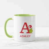 クリスマスを盗むインチ |名前&モノグラムA マグカップ (左)