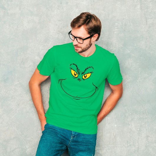 クリスマスを盗んだグリンチの顔 Tシャツ