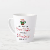 クリスマスを眺めながらコーヒーを飲みたい カフェラテマグ (左アングル)
