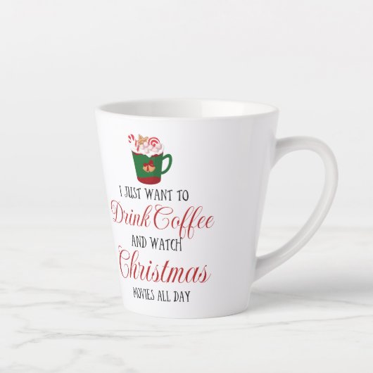 クリスマスを眺めながらコーヒーを飲みたい カフェラテマグ (右)
