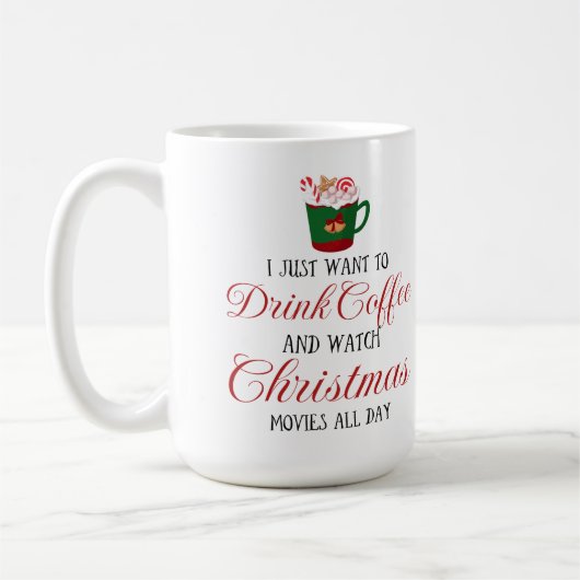 クリスマスを眺めながらコーヒーを飲みたい コーヒーマグカップ (左)