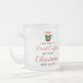 クリスマスを眺めながらコーヒーを飲みたい フロストグラスマグカップ