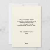 クリスマスを祝うかわいいクリスマス シーズンカード (裏面)