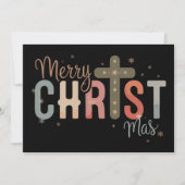 クリスマスを祝うさまざまな宗教のキリスト教徒の家族 シーズンカード (正面)