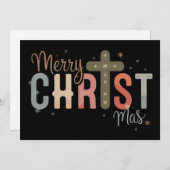 クリスマスを祝うさまざまな宗教のキリスト教徒の家族 シーズンカード (正面/裏面)