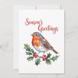 クリスマスを祝うチェアフル・ロビンからの季節のご挨拶 招待状