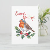 クリスマスを祝うチェアフル・ロビンからの季節のご挨拶 招待状 (スタンド正面)