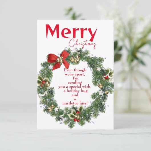 クリスマスを祝うハグ カード (スタンド正面)