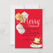 クリスマスを祝うハグ カード (正面)