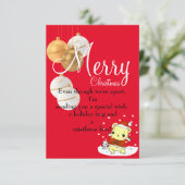 クリスマスを祝うハグ カード (スタンド正面)