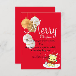 クリスマスを祝うハグ カード