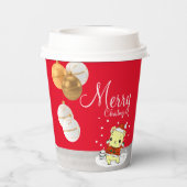 クリスマスを祝うハグ 紙コップ (裏面)