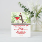 クリスマスを祝うリス 招待状 (スタンド正面)