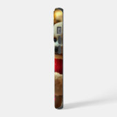 クリスマスを祝う2匹のプードル iPhoneケース (左側面)