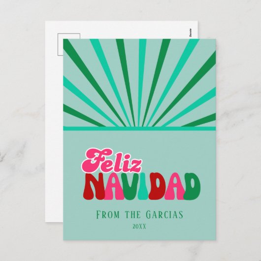 クリスマスを祝おう - カスタムアクア シーズンポストカード (正面/裏面)