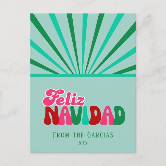 クリスマスを祝おう - カスタムアクア シーズンポストカード (正面)