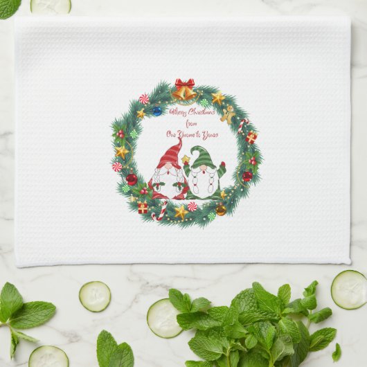 . .クリスマスを祝して我々の格言から君のクリスマスへ キッチンタオル (折り畳み)