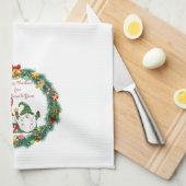 . .クリスマスを祝して我々の格言から君のクリスマスへ キッチンタオル (四つ折り)