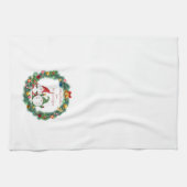 . .クリスマスを祝して我々の格言から君のクリスマスへ キッチンタオル (横)