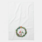 . .クリスマスを祝して我々の格言から君のクリスマスへ キッチンタオル (縦)