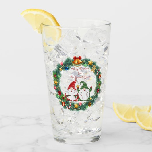 . .クリスマスを祝して我々の格言から君のクリスマスへ タンブラーグラス (アイス正面)