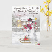 クリスマスを祝して特別な友人へ カード (黄色い花)