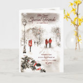 クリスマスを祝して特別な友人へ カード (黄色い花)