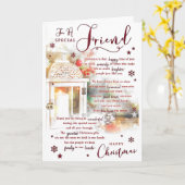 クリスマスを祝して特別な友人へ カード (黄色い花)