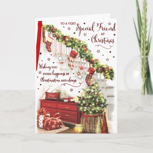 クリスマスを祝して特別な友人へ カード (正面)