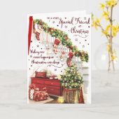 クリスマスを祝して特別な友人へ カード (黄色い花)