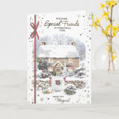 クリスマスを祝して特別な友人へ カード (黄色い花)