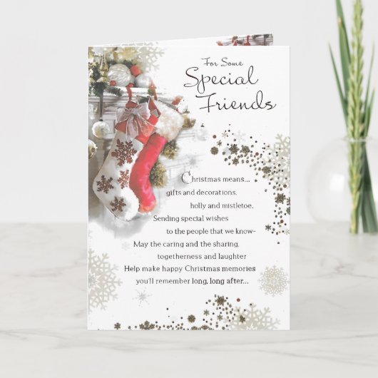 クリスマスを祝して特別な友人へ カード (正面)