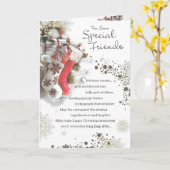 クリスマスを祝して特別な友人へ カード (黄色い花)