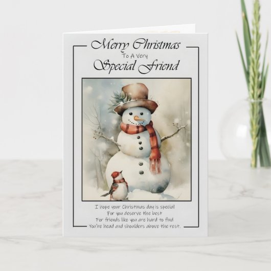 クリスマスを祝して特別な友人へ カード (正面)