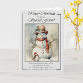 クリスマスを祝して特別な友人へ カード (黄色い花)