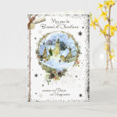 クリスマスを祝して特別な友人へ カード (黄色い花)