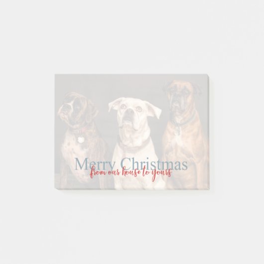 クリスマスを祝して私たちの家から写真へ ポストイット (正面)