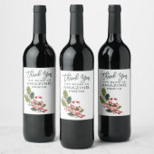 クリスマスを祝して素晴らしい友達に感謝する ワインラベル (ボトル)