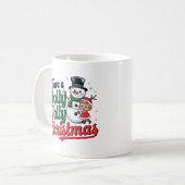 クリスマスを祝すてきう コーヒーマグカップ (正面左)