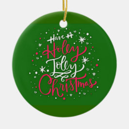 クリスマスを祝すてきう セラミックオーナメント