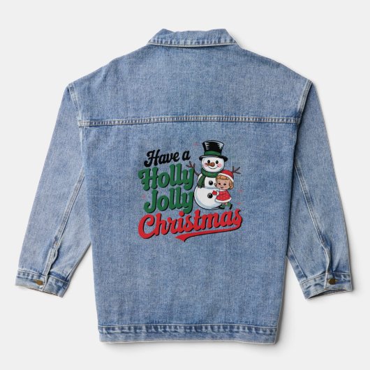 クリスマスを祝すてきう デニムジャケット (裏面)